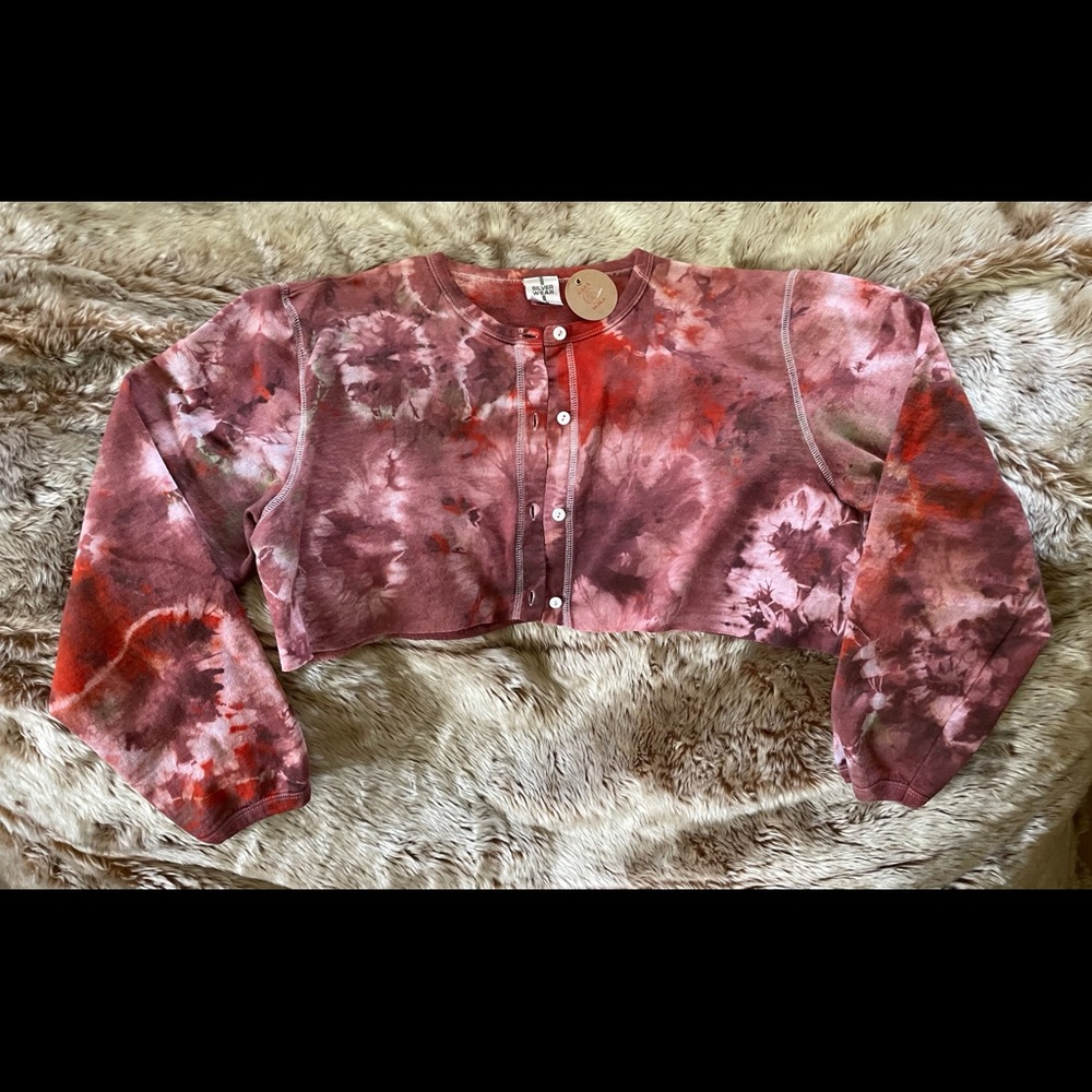 Beautiful Tie Dye Cropped Cardigan